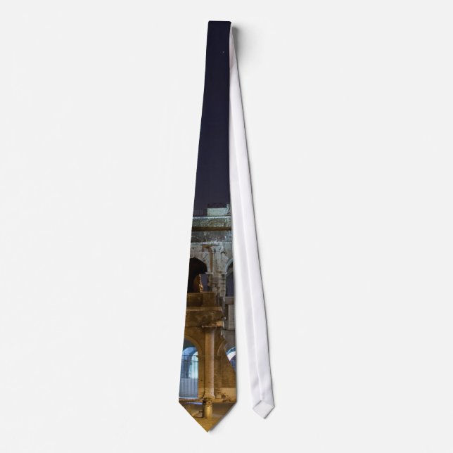 Roman Colosseum at Night Tie (Front)