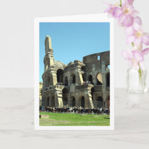 Roman Colosseum In Roma, Italy Card