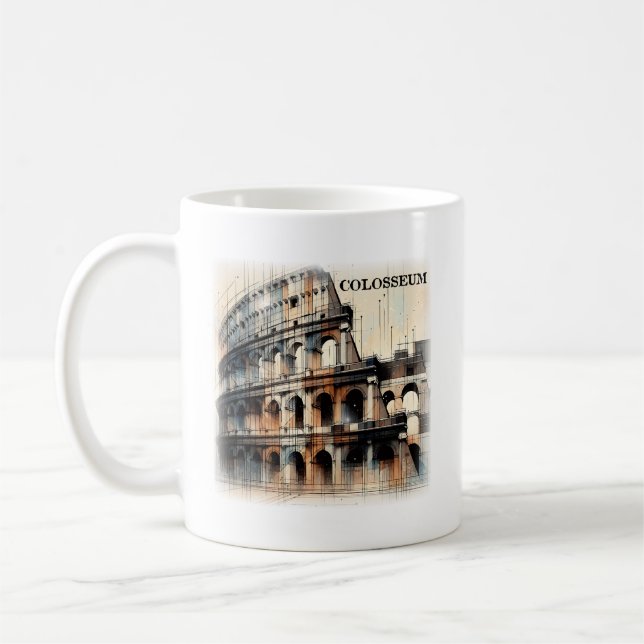 Roman Colosseum Italy Europe Coffee Mug (Left)