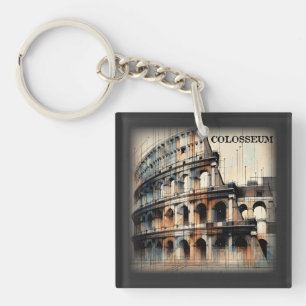 Roman Colosseum Italy Europe Key Ring