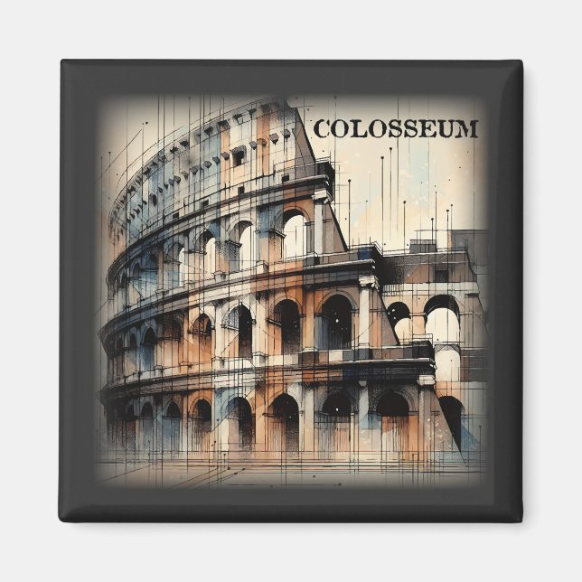 Roman Colosseum Italy Europe Magnet (Front)