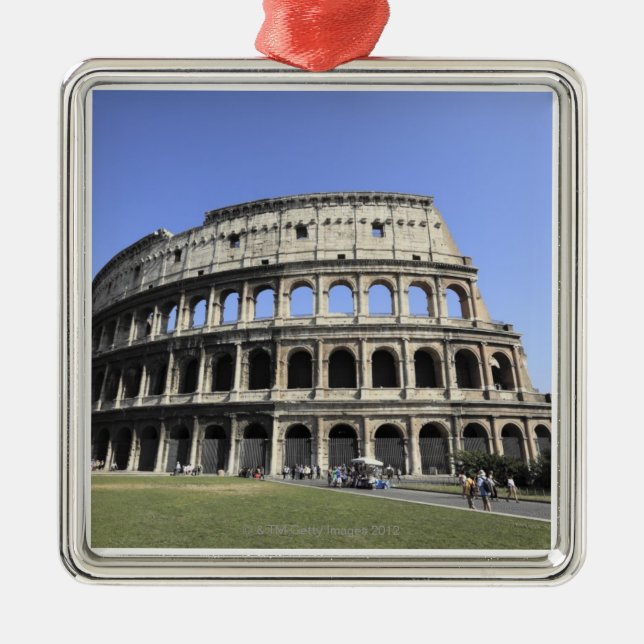 Roman Colosseum Lazio, Italy Metal Tree Decoration (Front)