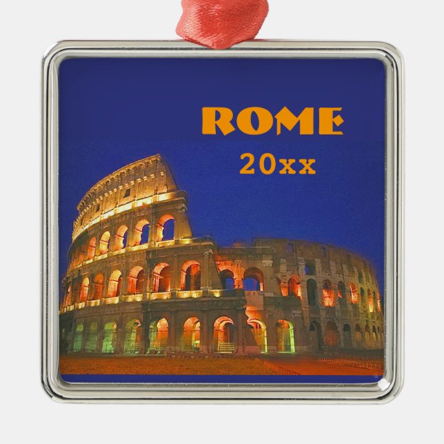Roman Colosseum Metal Tree Decoration (Front)