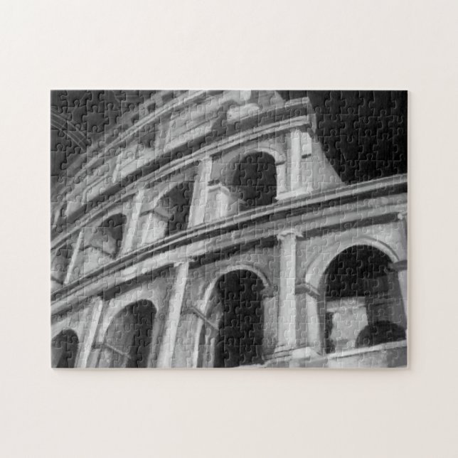 Roman Colosseum with Architectural Drawings Jigsaw Puzzle (Horizontal)