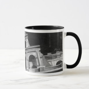 Roman Colosseum with Architectural Drawings Mug