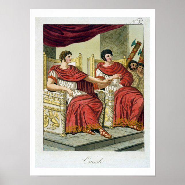 Roman Consuls, from 'L'Antica Roma', 1825 (colour Poster (Front)