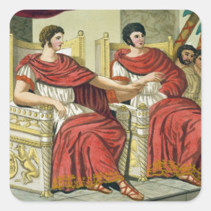Roman Consuls, from 'L'Antica Roma', 1825 (colour Square Sticker