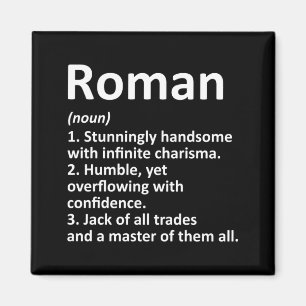 Roman Definition Personalised Name Funny Birthday Magnet
