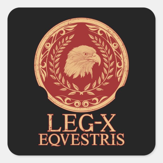 Roman Eagle Legio X Emblem Square Sticker (Front)
