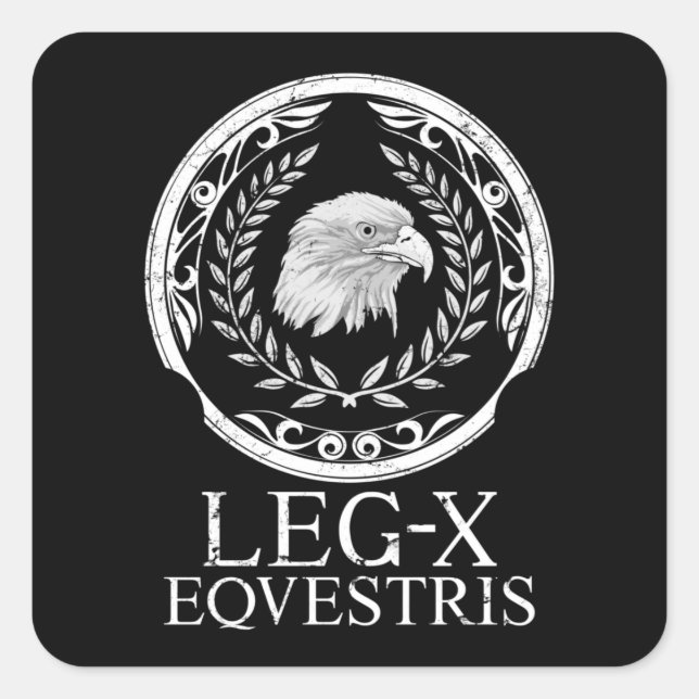 Roman Eagle Legio X Emblem Square Sticker (Front)