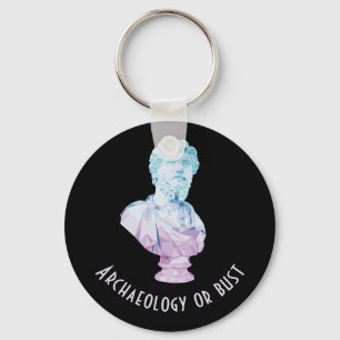 Roman Emperor Bust [archaeology or bust] Key Ring