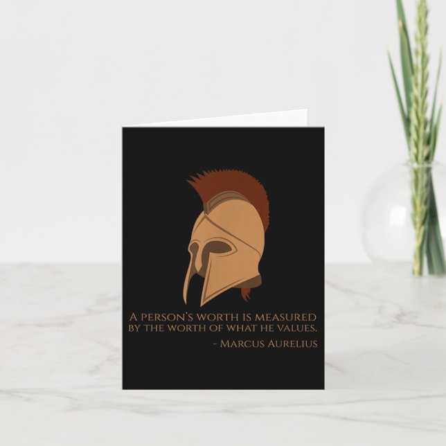 Roman Emperor Marcus Aurelius - Stoic Philosophy Q Card (Front)