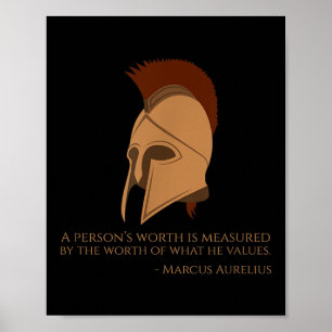 Roman Emperor Marcus Aurelius - Stoic Philosophy Q Poster