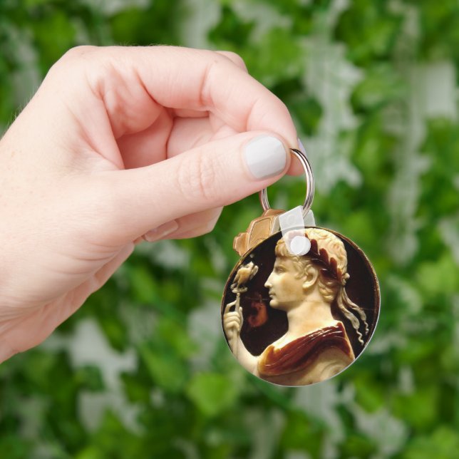 Roman Emperor Octavian Augustus Cameo Ancient Art Key Ring Zazzle