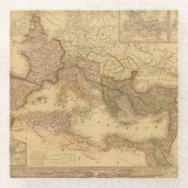 Roman Empire 3 Glass Coaster (Front)