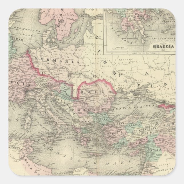 Roman Empire at the Time of Christ Square Sticker (Front)