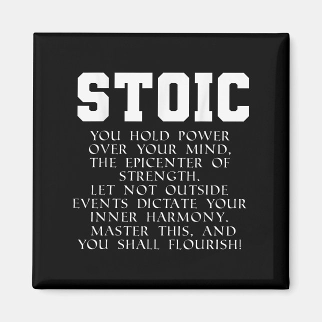 Roman Empire Book Quote Marcus Aurelius Stoic  Magnet (Front)