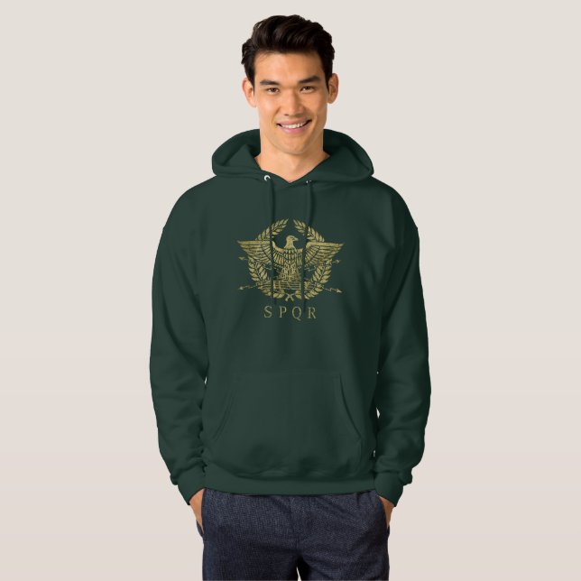 Roman Empire Eagle Emblem  Hoodie (Front Full)