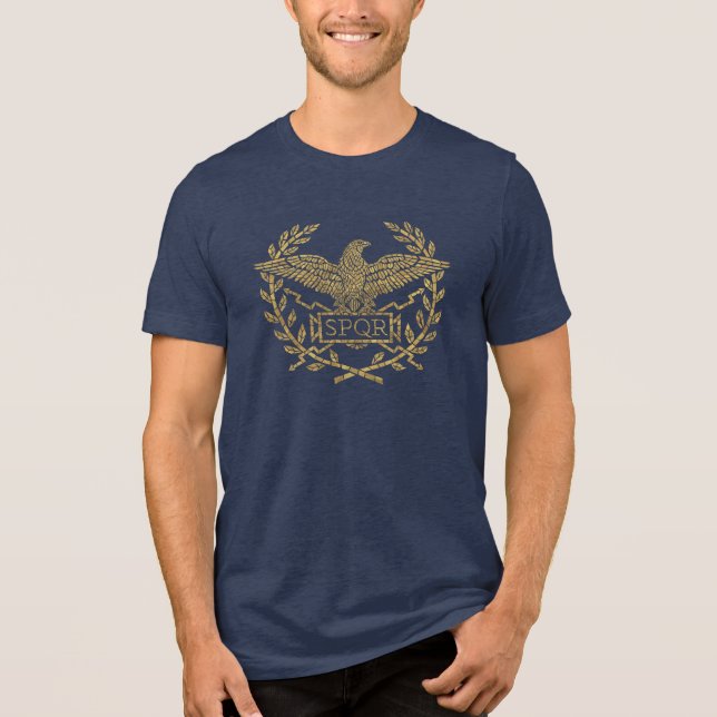 Roman Empire Eagle Mosaic Emblem Tri-Blend Shirt (Front)