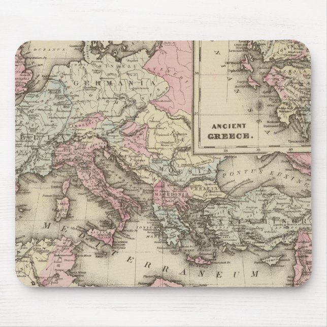 Roman Empire, Greece Mouse Mat (Front)