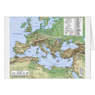 Roman Empire Map During Reign of Emperor Hadrian