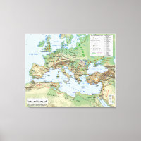 Roman Empire Map During Reign of Emperor Hadrian