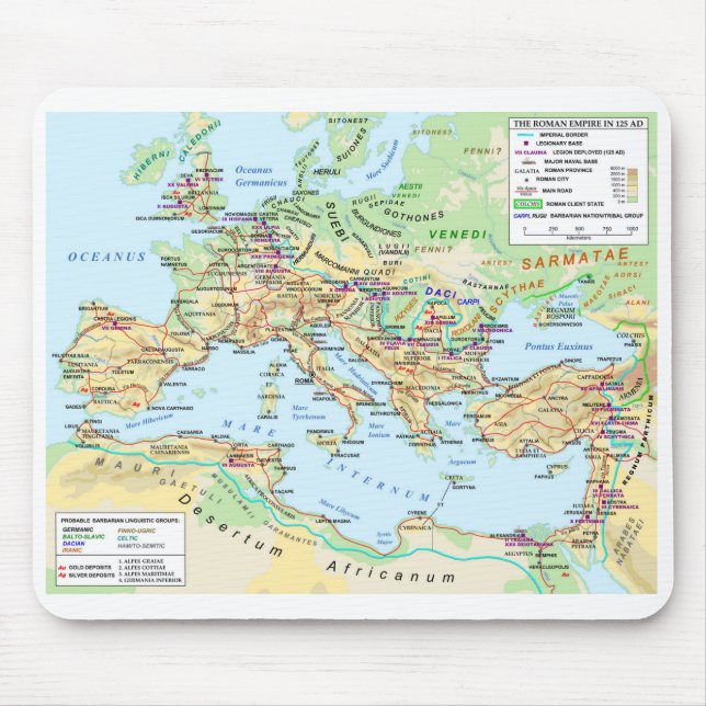 Roman Empire Map Mousepad (Front)