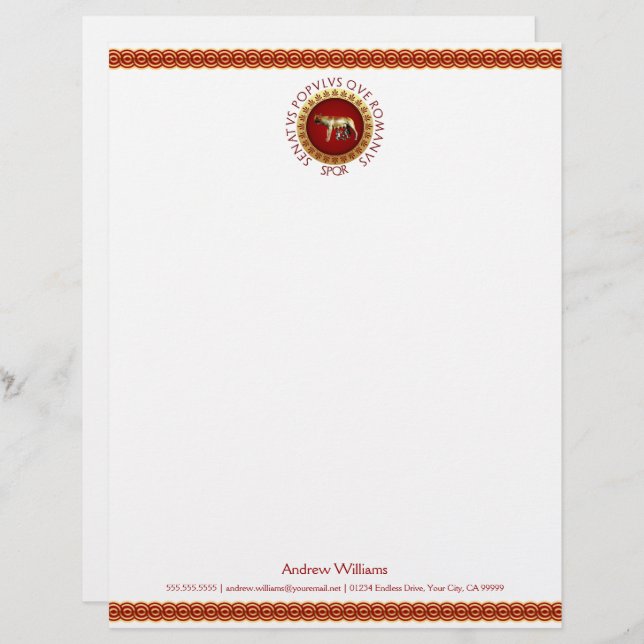 Roman Empire Style Letterhead Design (Front/Back)