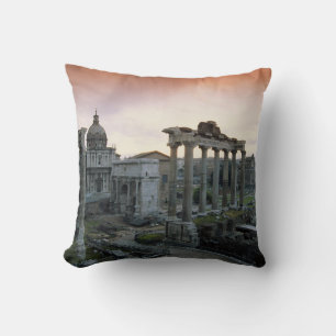 Roman Forum at dawn Cushion