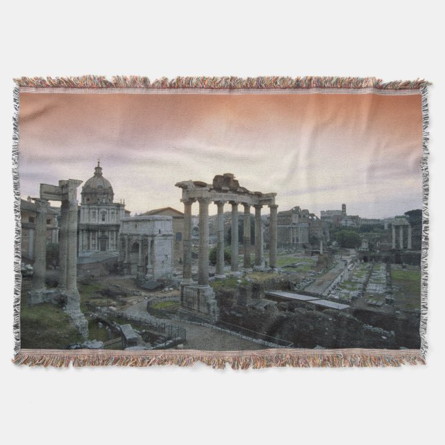 Roman Forum at dawn Throw Blanket (Front)