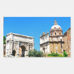 Roman forum rectangular sticker