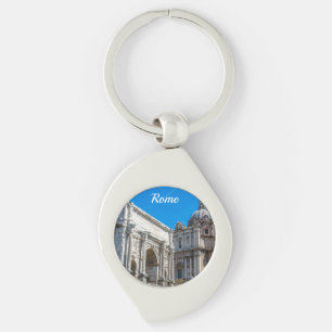Roman Forum ruins in Rome, Italy Key Ring