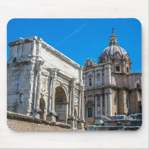Roman Forum ruins in Rome, Italy Mouse Mat