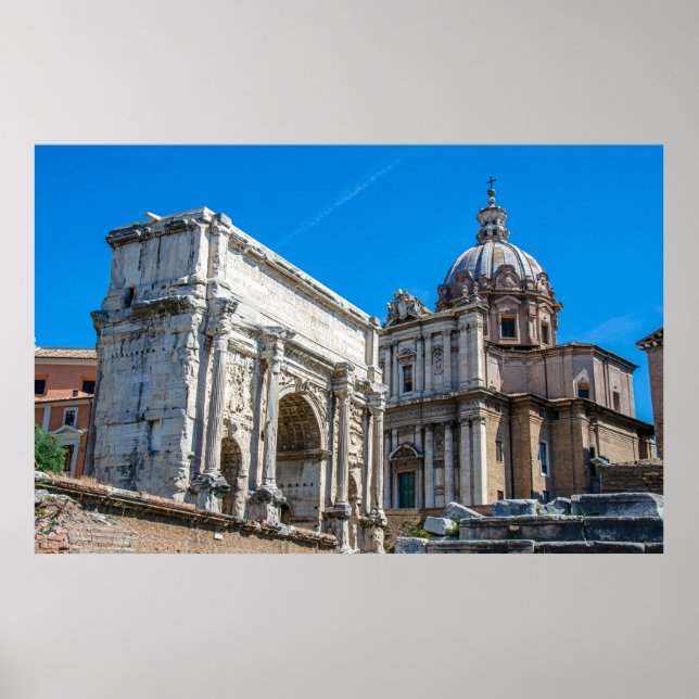 Roman Forum ruins in Rome, Italy Poster (Front)