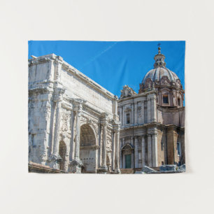 Roman Forum ruins in Rome, Italy Tapestry
