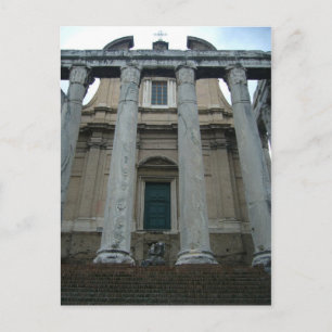 roman forum temple postcard