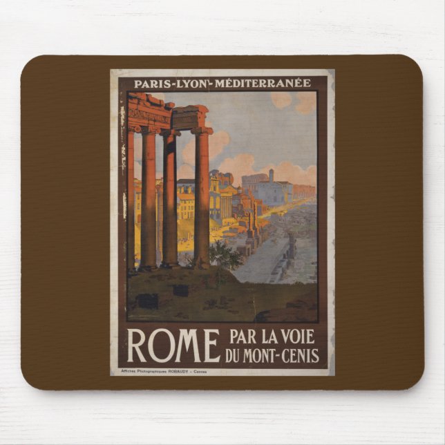 Roman Forum Vintage Travel Advertisement Mouse Mat (Front)