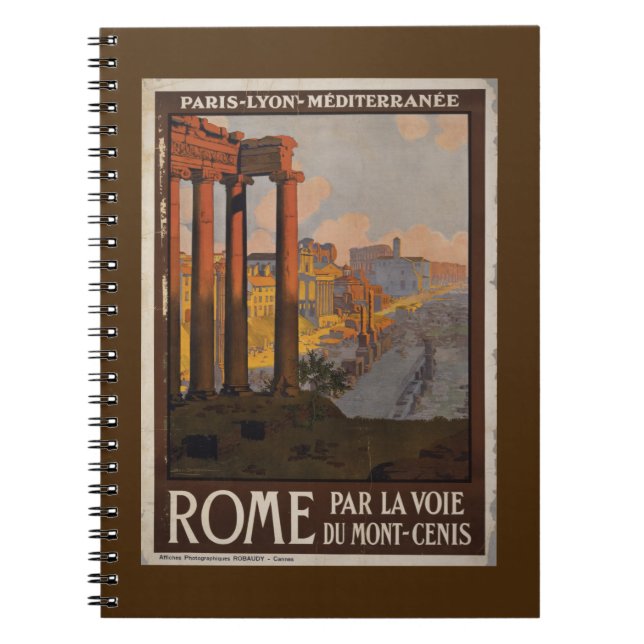 Roman Forum Vintage Travel Advertisement Notebook (Front)