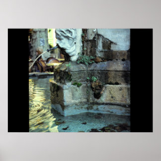 Roman Fountain, Aix-en-Provence, France Poster