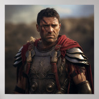 Roman General Maximus as Retiarius Gladiator Poste