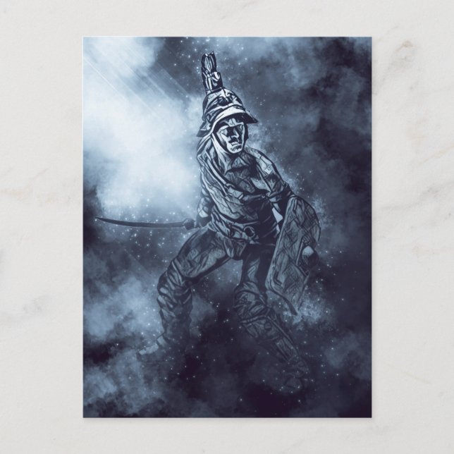 Roman Gladiator Abstract Character Artwork Postcard (Front)