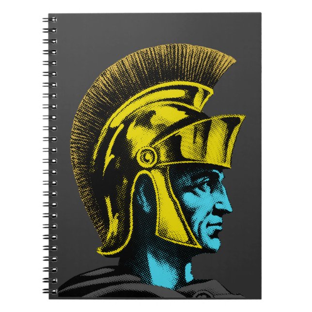 Roman Gladiator Pop Art Portrait Notebook (Front)