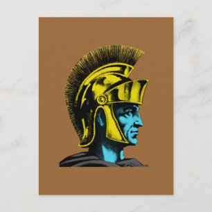 Roman Gladiator Pop Art Portrait Postcard