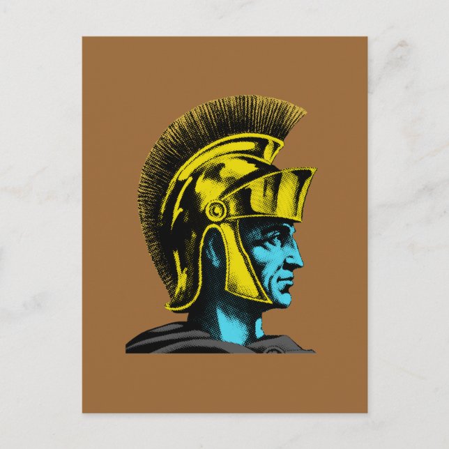 Roman Gladiator Pop Art Portrait Postcard (Front)
