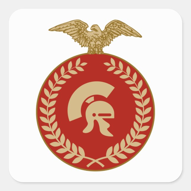 Roman Gladiator Square Sticker (Front)