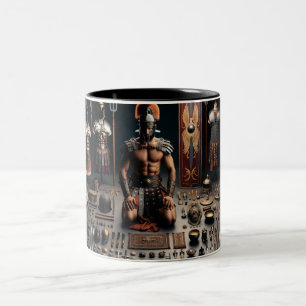 Roman Gladiator Valor Two-Tone Coffee Mug