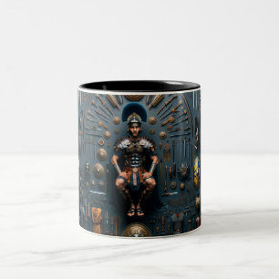 Roman Gladiator Valor Two-Tone Coffee Mug