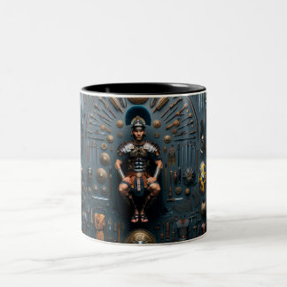 Roman Gladiator Valor Two-Tone Coffee Mug