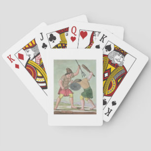 Roman Gladiators, from 'L'Antica Roma', 1825 (colo Playing Cards
