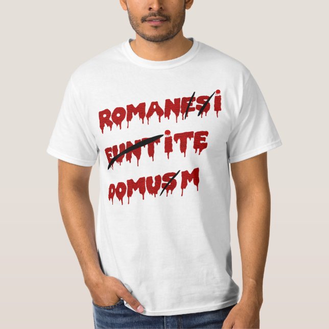 Roman Go Home Typo Meme T-Shirt (Front)